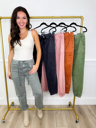 Mica Reign High Rise Cropped Joggers - 5 colors!