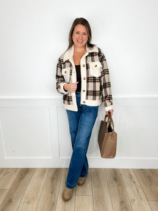 Elevated Level of Comfort Long Sleeve Ivory Avery Mae Shacket