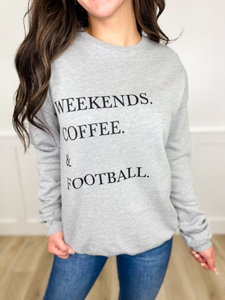 Weekend Essentials Cotton Blend Long Sleeve Grey Avery Mae Graphic Tee Shirt