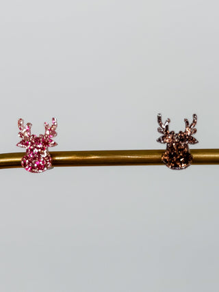 Santas Cutest Reindeer Stud Earrings - 2 colors!