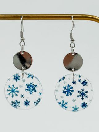 Simply Snowflake Acrylic Drop Earrings