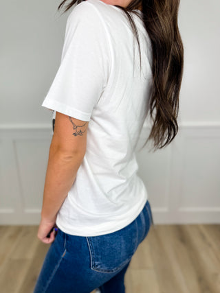 All the Fall Things Cotton Short Sleeve White Avery Mae Graphic Tee Shirt