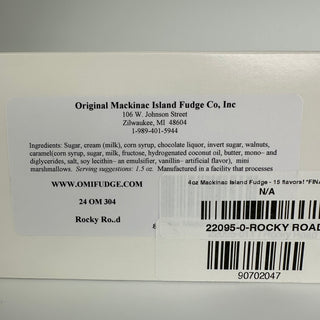 4oz Mackinac Island Fudge - 15 flavors! *FINAL SALE*