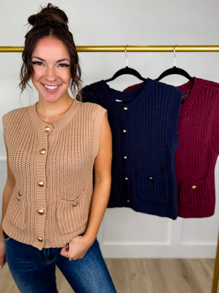 Classy & Cozy Knit Avery Mae Sweater Top - 3 colors!