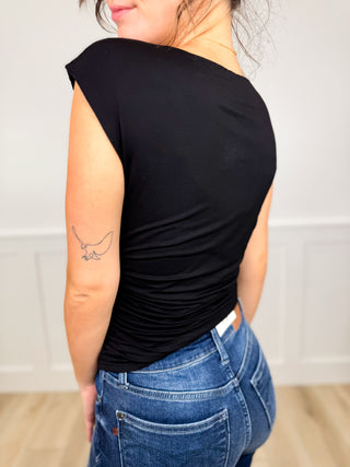 Eyes on Me Rayon Blend Short Sleeve Avery Mae Top - 2 colors!