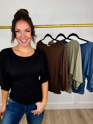 Yours Truly Rayon Blend Short Sleeve Avery Mae Top - 4 colors!