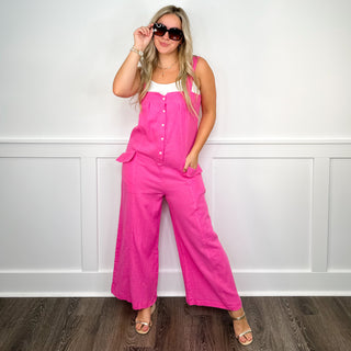 Better Than Most Cotton Pink Avery Mae Overall Jumpsuit