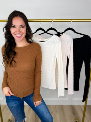 Gaining Clarity Knit Long Sleeve Avery Mae Top - 4 colors!