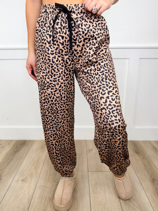 Unleash the Day High Rise Rayon Blend Leopard Avery Mae Joggers