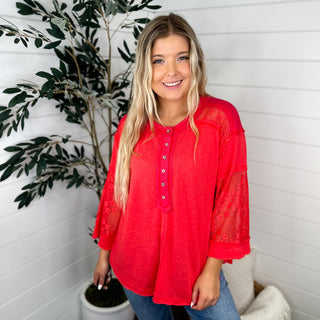 POL For the Better Cotton Blend Three Quarter Sleeve Top - 2 colors!