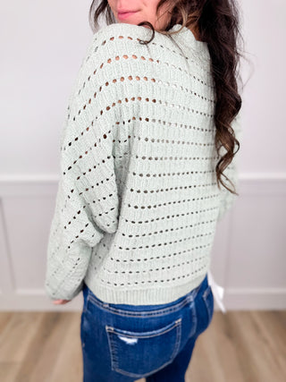 If You Must Knit Long Sleeve Avery Mae Mom Cropped Sweater Top - 3 colors!