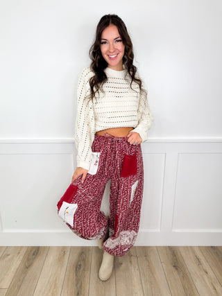 If You Must Knit Long Sleeve Avery Mae Mom Cropped Sweater Top - 3 colors!