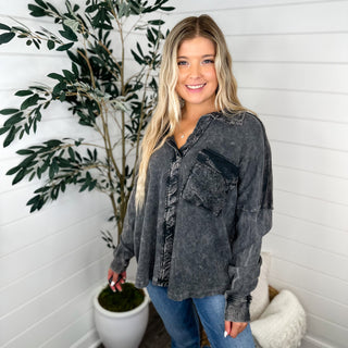 Matter of Fact Cotton Blend Long Sleeve Avery Mae Top - 3 colors!