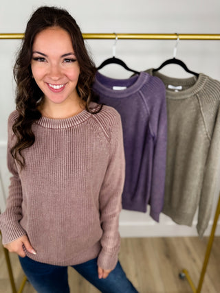Easy Living Cotton Long Sleeve Avery Mae Sweater Top - 3 colors!