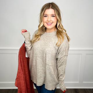 Zenana Feeling Warm & Cozy Knit Long Sleeve Sweater Top - 2 colors!