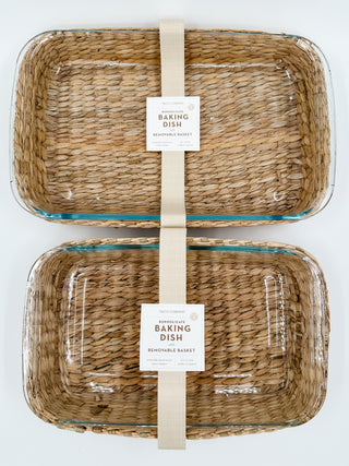 Baking Sweetness Glass Baking Dish & Basket Set