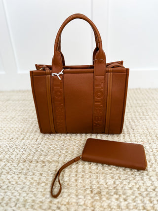 Got it Handled Faux Leather Tote Bag & Wallet Set - 11 colors!