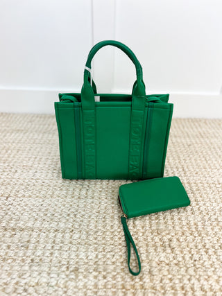 Got it Handled Faux Leather Tote Bag & Wallet Set - 11 colors!