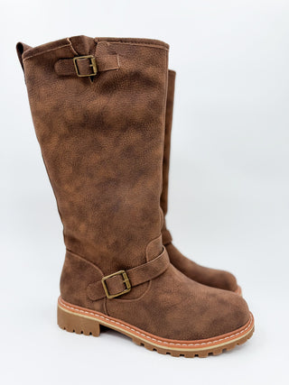 Corkys Next Thing You Know Faux Leather Brown Tall Boots