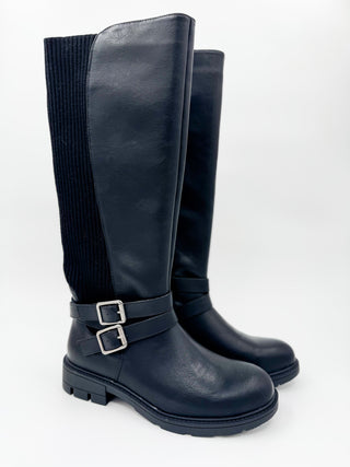 Corkys Lessons Learned Faux Leather Black Tall Boots