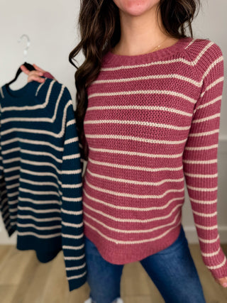 All This Time Knit Long Sleeve Avery Mae Sweater Top - 2 colors!
