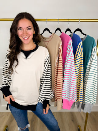 Almost Like Fate Cotton Blend Long Sleeve Avery Mae Top - 5 colors!