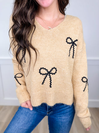 Wishlist Still Your Best Knit Long Sleeve Tan Sweater Top