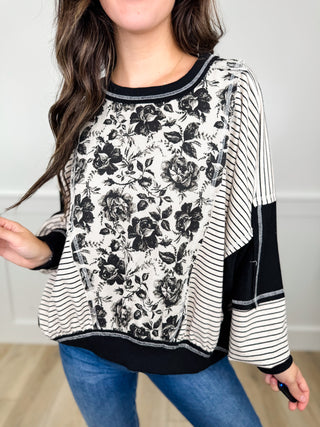 Your Bad Habit Cotton Blend Long Sleeve Oat Avery Mae Top