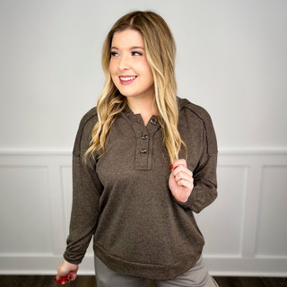 In the Background Long Sleeve Avery Mae Hooded Top - 7 colors!