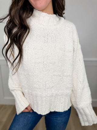 Sew In Love Stay in the Moment Knit Long Sleeve Ivory Sweater Top