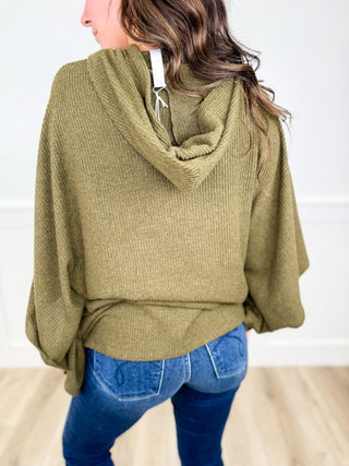 Dear Scarlett Just as I Thought Ribbed Short Sleeve Hooded Poncho Top - 8 colors!