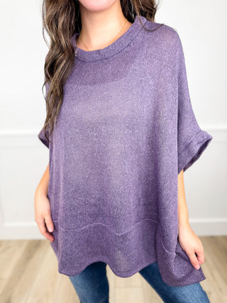 Dear Scarlett Strong Spirit Knit Short Sleeve Sweater Poncho Top - 7 colors!