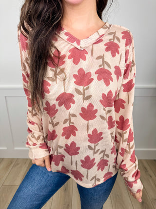 Like an Adventure Knit Long Sleeve Tan Avery Mae Top