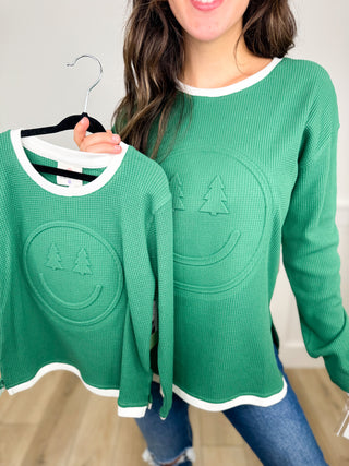 Kids Merry Holidays Cotton Blend Long Sleeve Avery Mae Top - 2 colors!