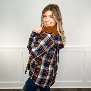 In a Snap Long Sleeve Plaid Avery Mae Hooded Jacket - 2 colors!