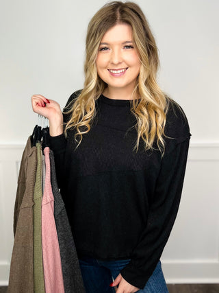 I Know You Ribbed Long Sleeve Avery Mae Top - 7 colors!