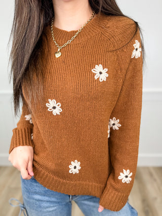 Always Wondering Knit Long Sleeve Mocha Avery Mae Sweater Top