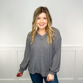 Makes Me Think Ribbed Long Sleeve Avery Mae Top - 7 colors!