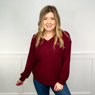 Makes Me Think Ribbed Long Sleeve Avery Mae Top - 7 colors!