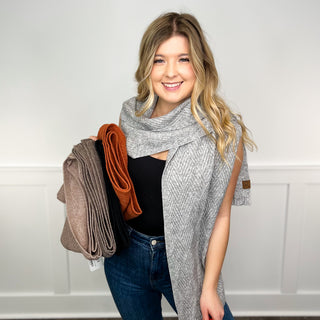 A Winter Wrap Up Knit Scarf - 5 colors!