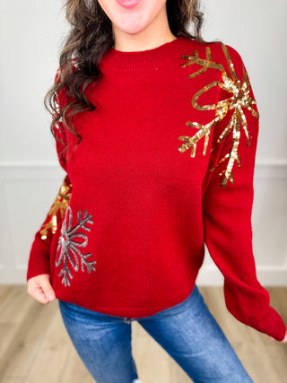 White Birch Winter's Glimmer Knit Long Sleeve Sweater Top - 3 colors!