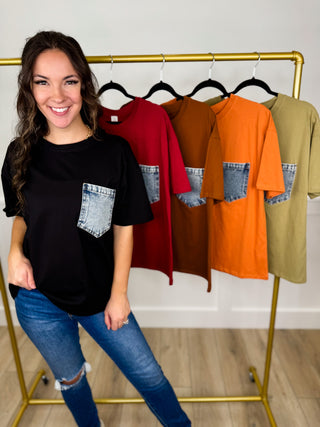 Sew In Love Again & Again Cotton Short Sleeve Avery Mae Top - 5 colors!