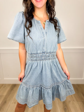 Sew In Love Radiate Light Today Medium Wash Dress