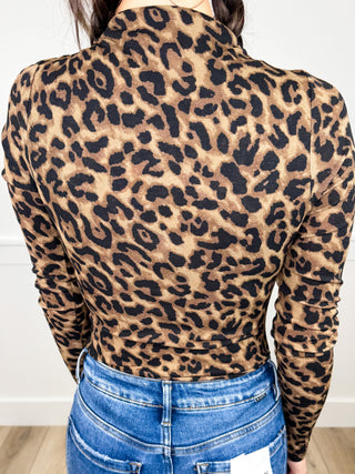 White Birch Growth is a Process Knit Long Sleeve Mocha Avery Mae Bodysuit Top