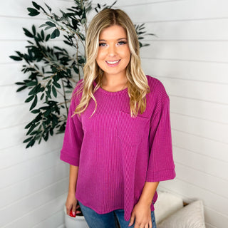 Where You Lead Ribbed Short Sleeve Avery Mae Top - 8 colors!