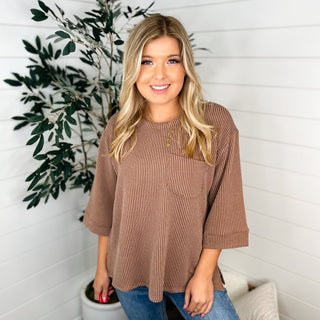 Where You Lead Ribbed Short Sleeve Avery Mae Top - 8 colors!