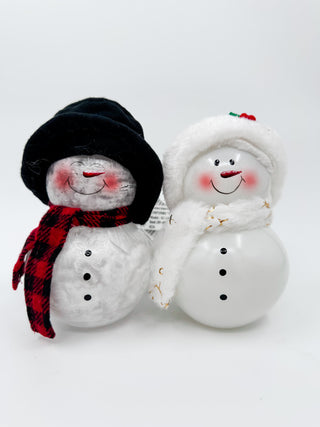 Stay Frosty Glass Snowman Light Up Decor - 2 options!