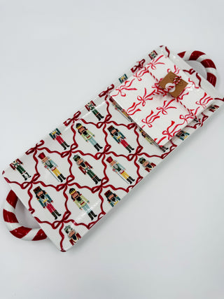 Nutcracker Holiday Ceramic Platter Set