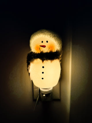 Jolly Snowman Glass Night Light - 2 options!