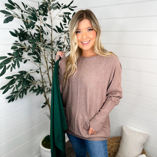 Delivering a Message Knit Long Sleeve Avery Mae Top - 2 colors!